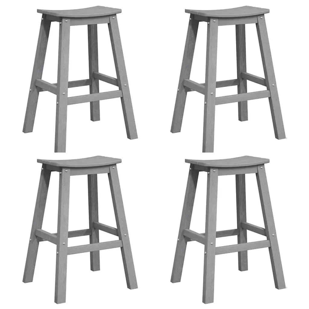 Ensemble de bar de jardin 4 pcs | Mobilier d’extérieur Gris clair HDPE Maison Chic