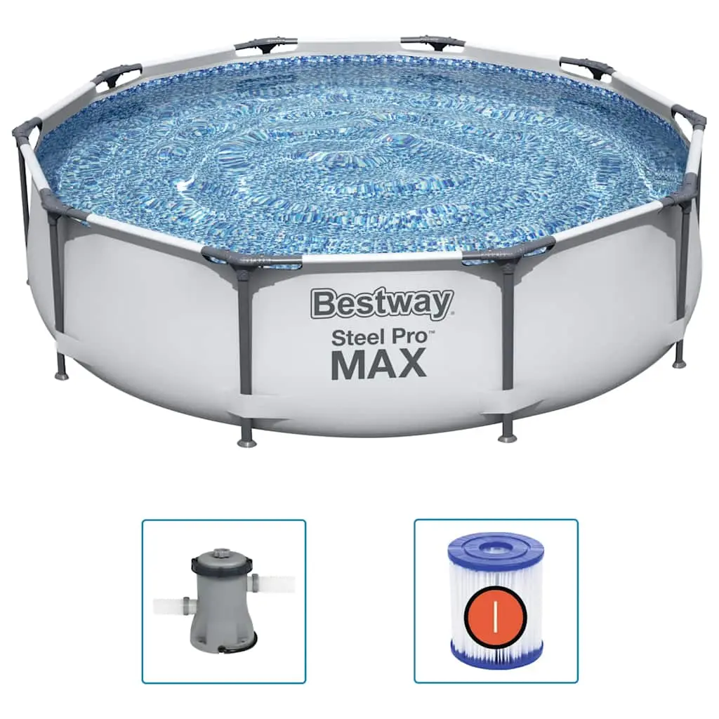 Ensemble de piscine – piscine hors sol Steel Pro MAX 305×76 cm PC438