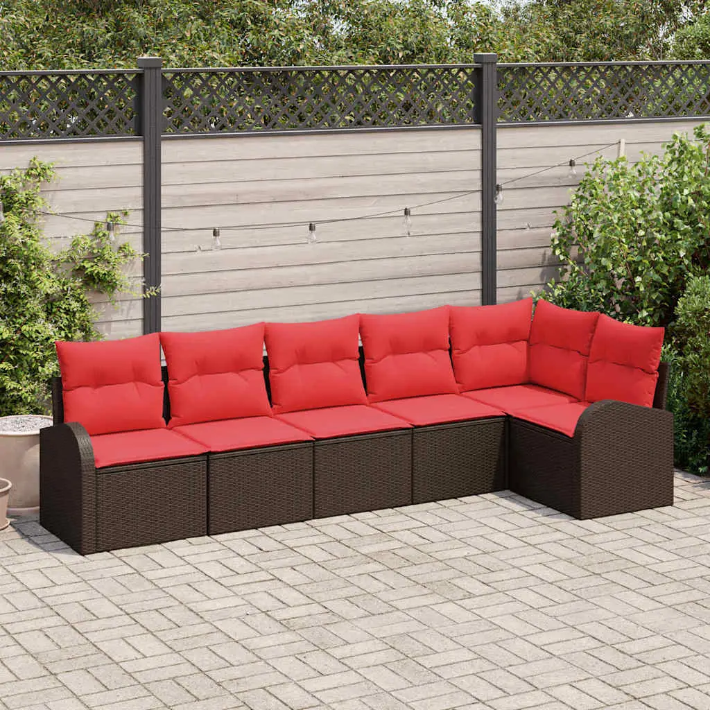 Ensemble de canapé de jardin Marron polyrotin vidaXL 3346064