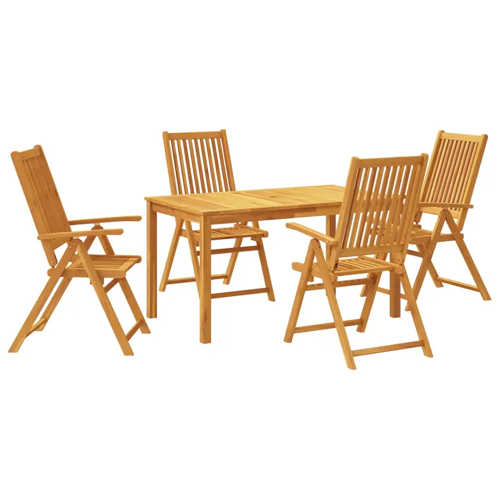 Ensemble de 5 pcs table de jardin avec chaises – mobilier de jardin Bois d’acacia solide-JU2676