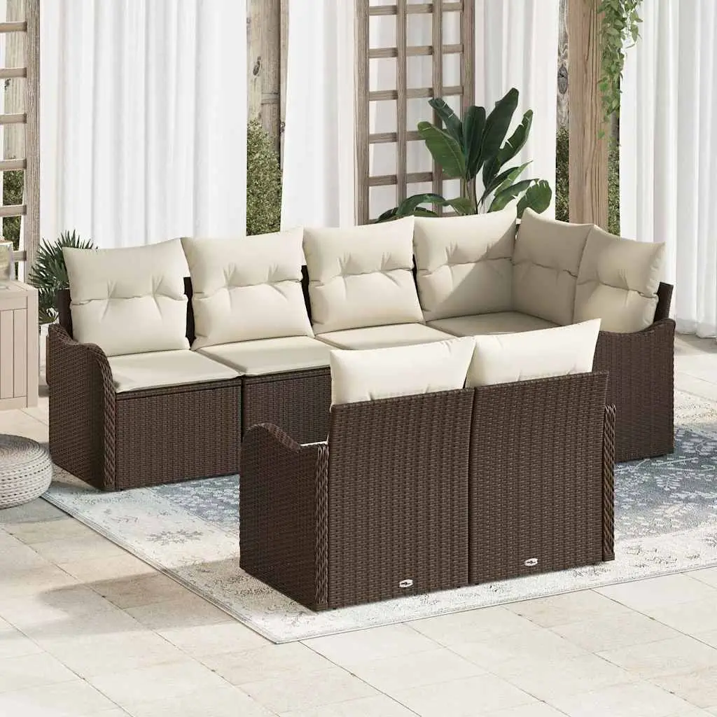 Ensemble de canapé de jardin Marron polyrotin vidaXL 3345738