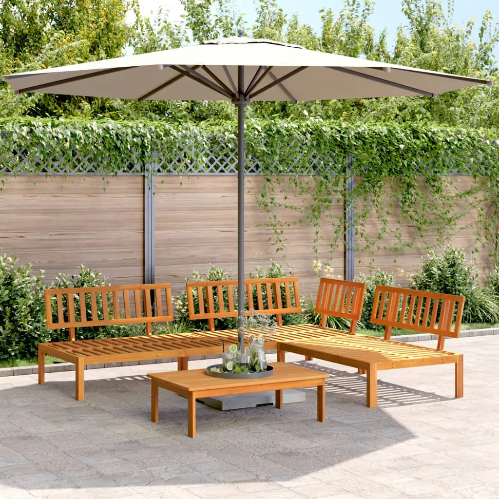 Ensemble Canapé Palette 4p Bois d’Acacia Design à Lattes Modulable pour Extérieur Jardin Brun – ComfortXL Outdoor Living