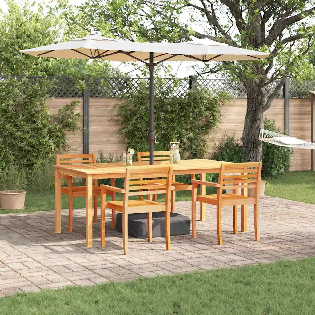 Ensemble de salle à manger pour jardin 7 pcs Marron vidaXL 3375667
