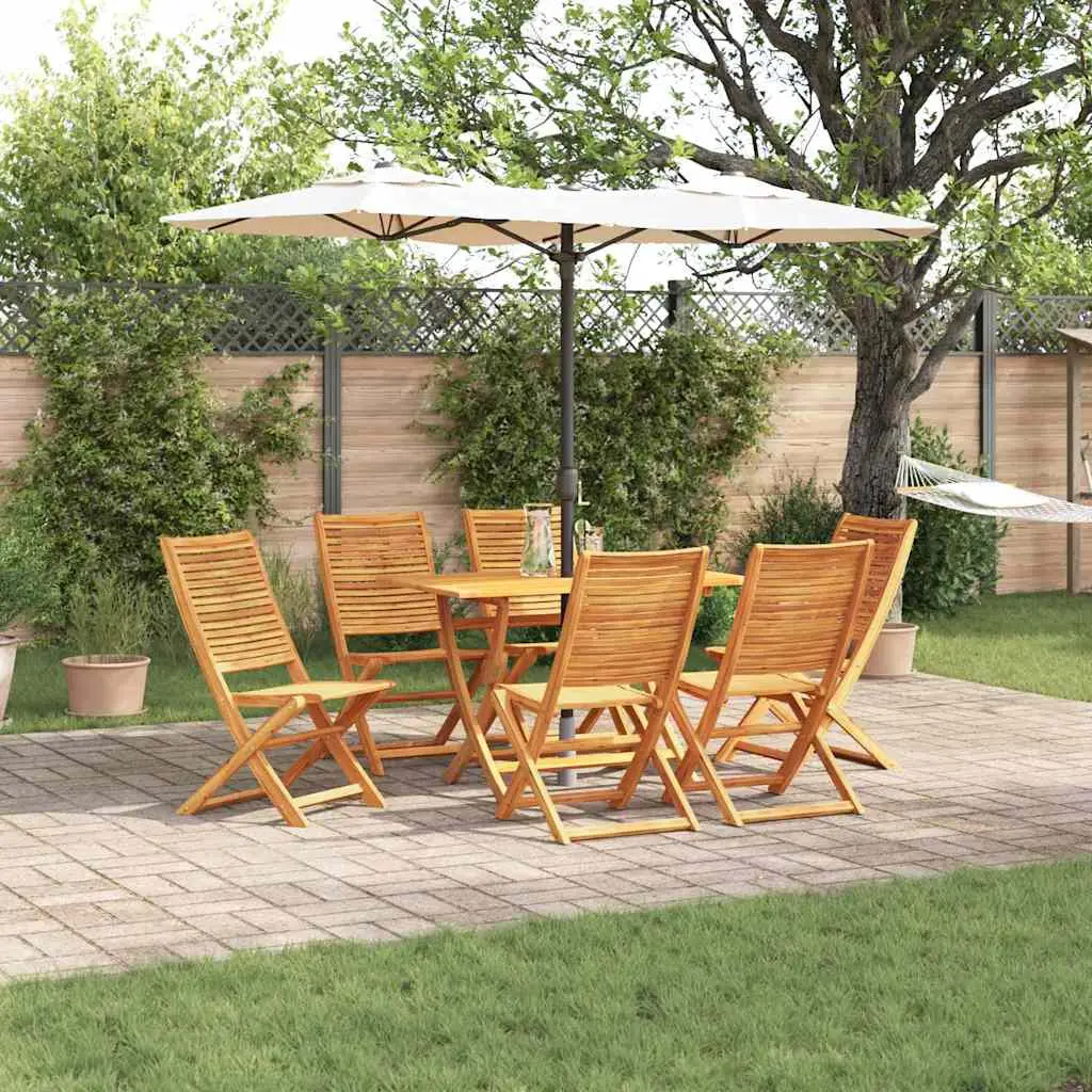 Ensemble de salle à manger pour jardin 7 pcs Marron vidaXL 3375755