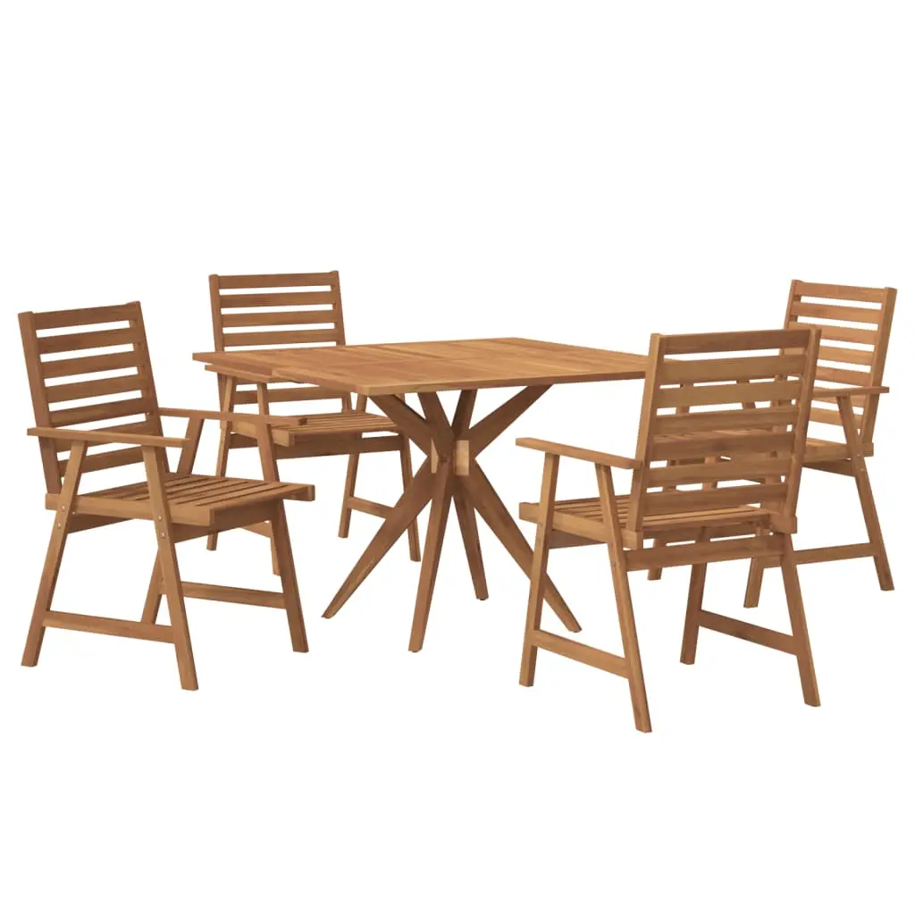 Ensemble de 5 pcs table de jardin avec chaises – mobilier de jardin Bois d’acacia solide-JU2621