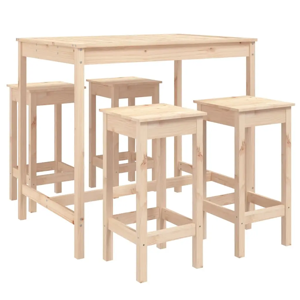 Ensemble de bar de jardin 5 pcs | Mobilier d’extérieur bois de pin massif Maison Chic