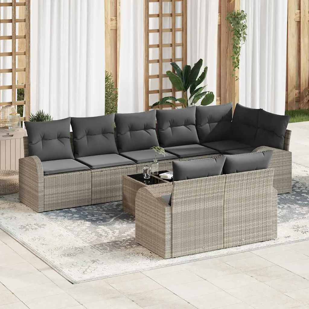 Ensemble de canapé de jardin Gris clair 55 x 55 x 37 cm vidaXL 3346102