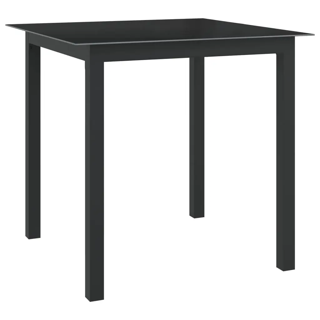 Ensemble de 5 pcs table de jardin avec chaises – mobilier de jardin aluminium anthracite