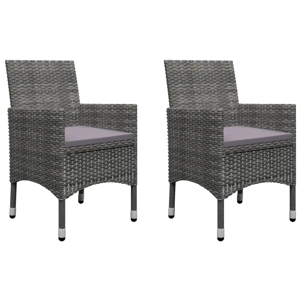 Ensemble de 5 pcs table de jardin avec chaises – mobilier de jardin Gris-JU3158