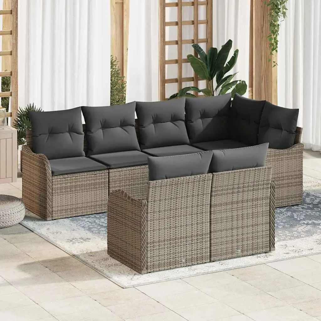Ensemble de canapé de jardin Gris polyrotin vidaXL 3345739