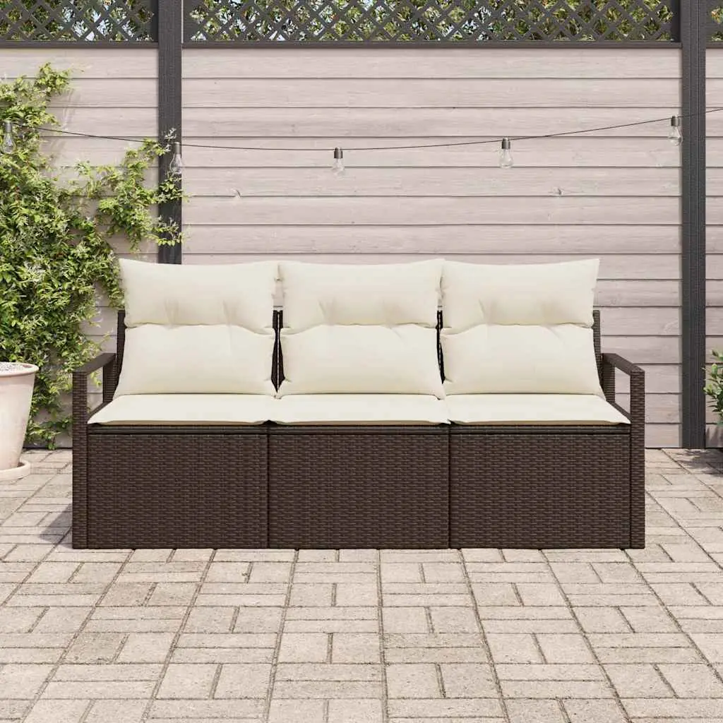 Ensemble de Canapés 3 pcs Marron polyrotin vidaXL 3346238