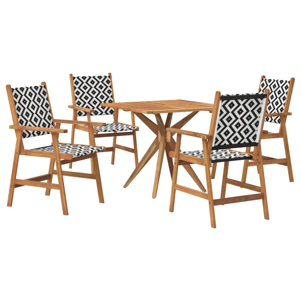 Ensemble de 5 pcs table de jardin avec chaises – mobilier de jardin Bois d’acacia solide-JU2750