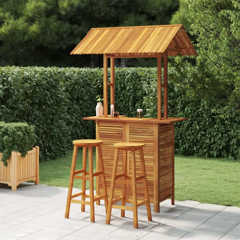 Ensemble de bar de jardin 3 pcs Bois d’acacia solide vidaXL 3116006