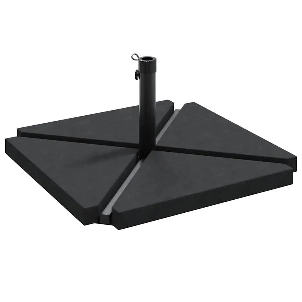 Ensemble de 5 pcs bases de parasols – accessoire parasol granit et acier – MEUBLE PRO