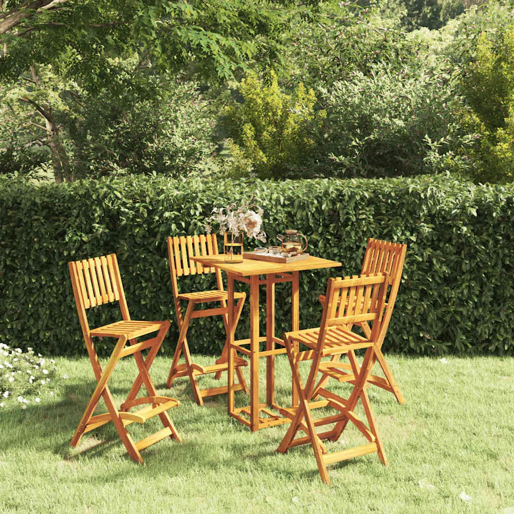 Ensemble de bar d’extérieur 5 pcs Bois d’acacia massif vidaXL 3104962