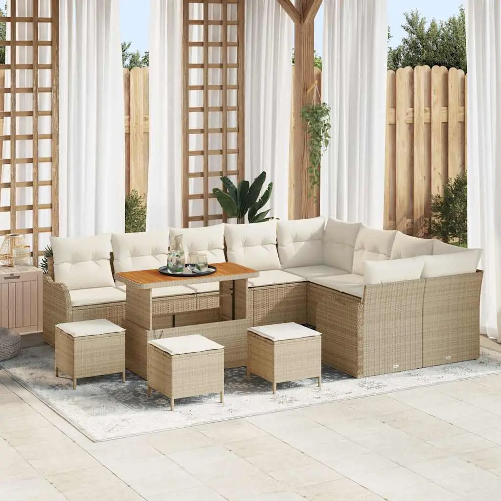 Ensemble de Jardin Design Contemporain 12 Places en Polyrotin et Bois d’Acacia – ComfortXL Outdoor Living