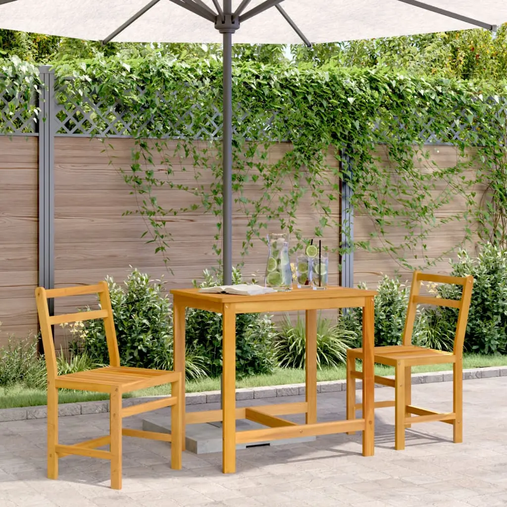 Ensemble de balcon 3 pcs bois d’acacia solide vidaXL 365854