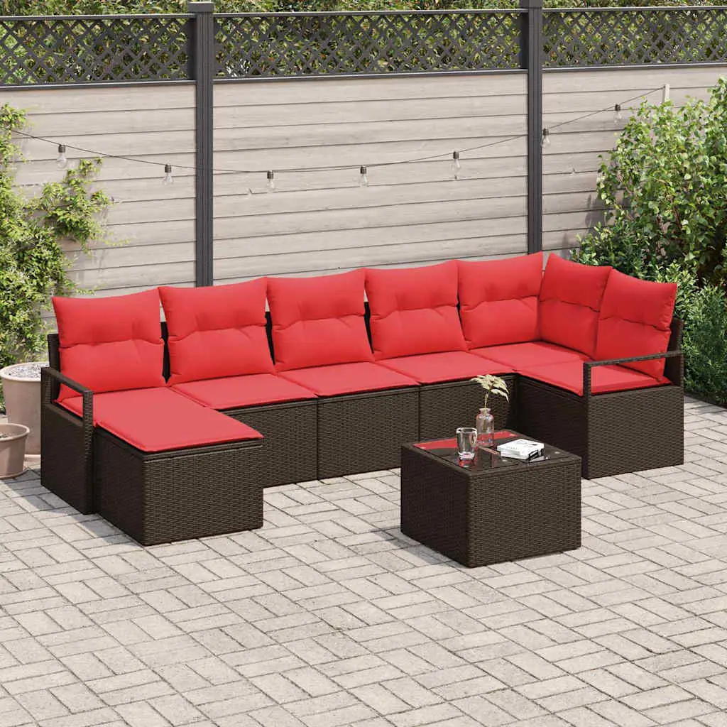 Ensemble de Canapés 8 pcs Marron polyrotin vidaXL 3346484