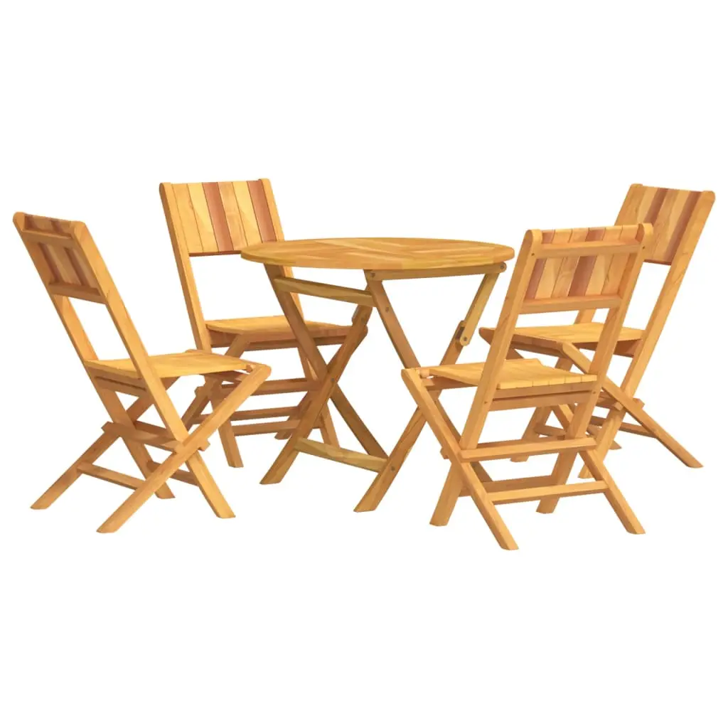 Ensemble de 5 pcs table de jardin avec chaises – mobilier de jardin Bois de teck massif-JU2830