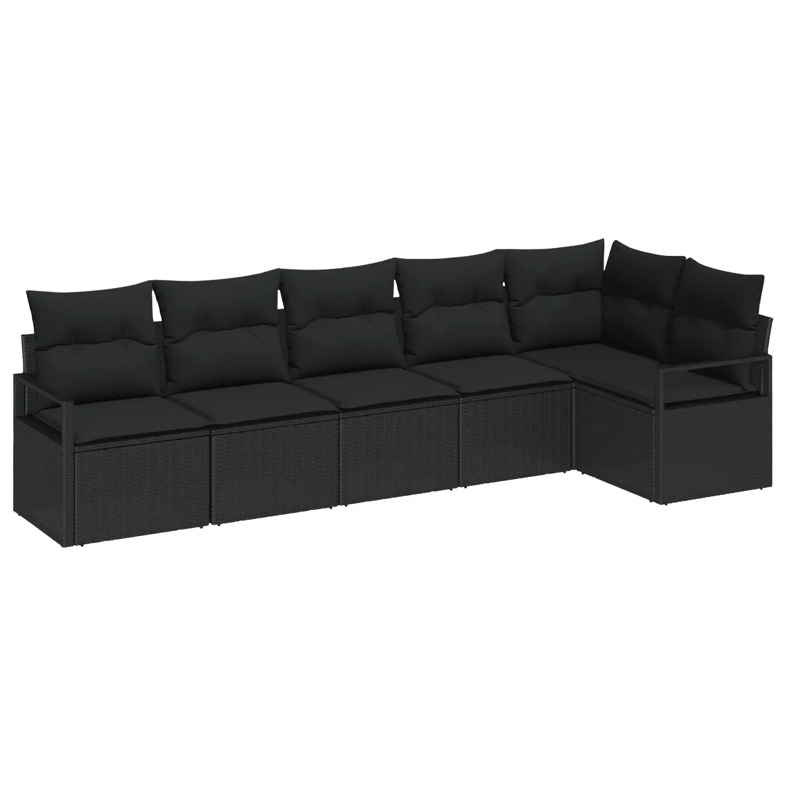Ensemble de Canapés 6 pcs Noir polyrotin vidaXL 3346403