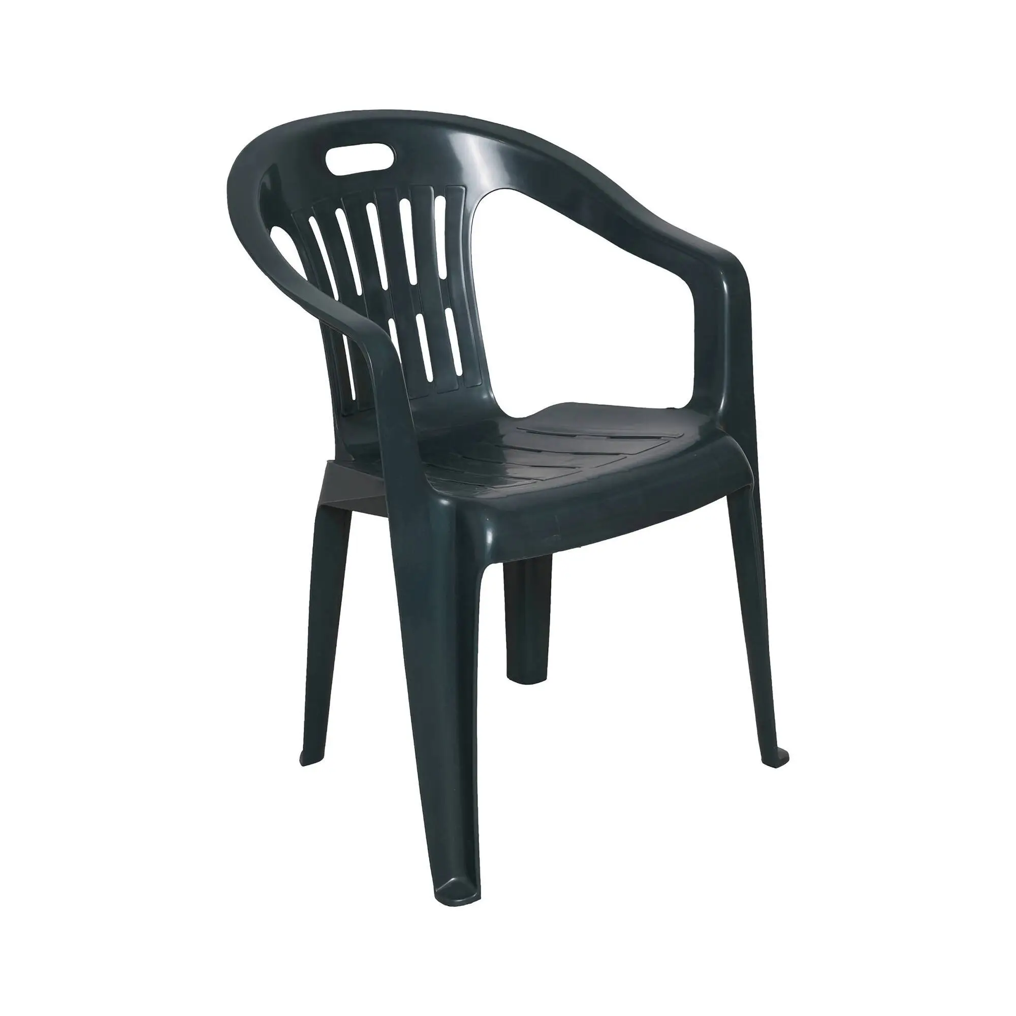 Ensemble de 4 chaises d’extérieur Dmotti, Sièges de jardin, Chaise pour table à manger, Fauteuil d’extérieur, 56x57h80 cm, Vert – Dmora