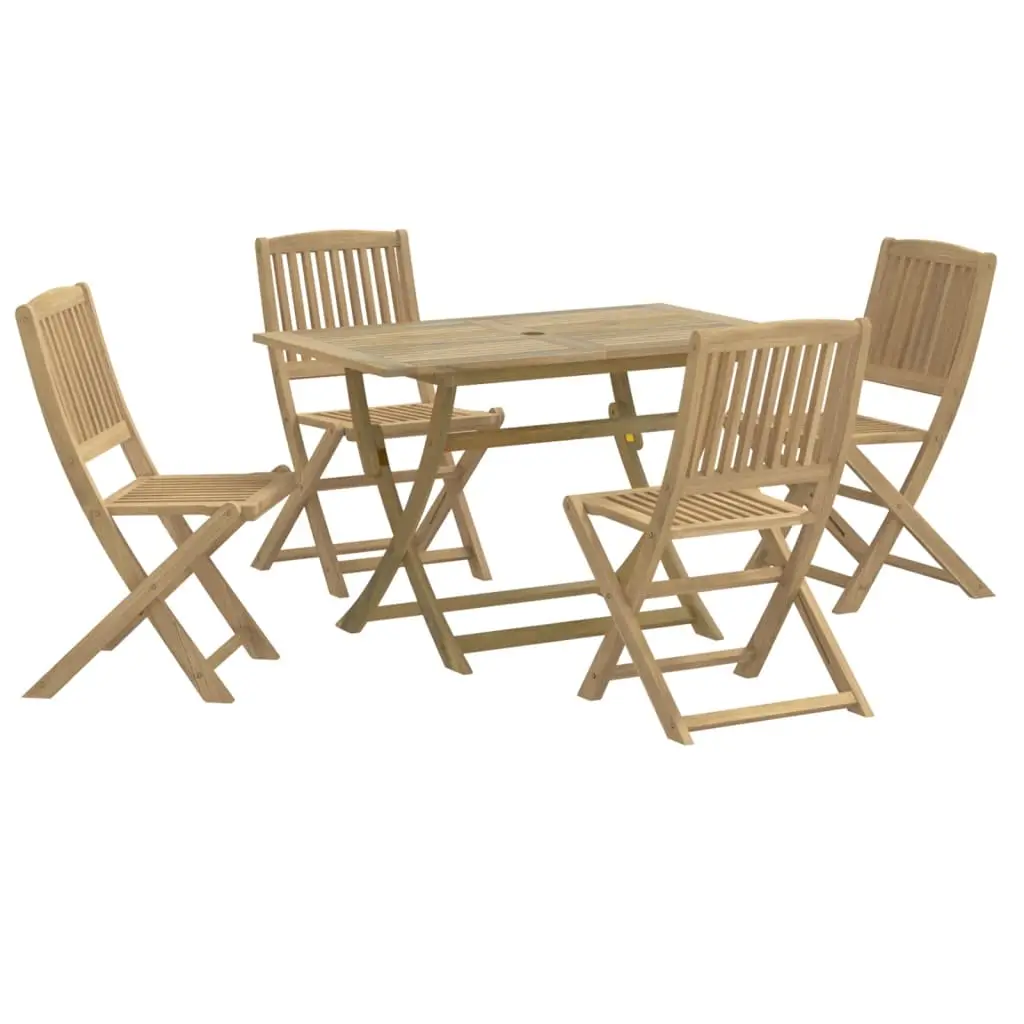 Ensemble de 5 pcs table de jardin avec chaises – mobilier de jardin Bois d’acacia solide-JU2802
