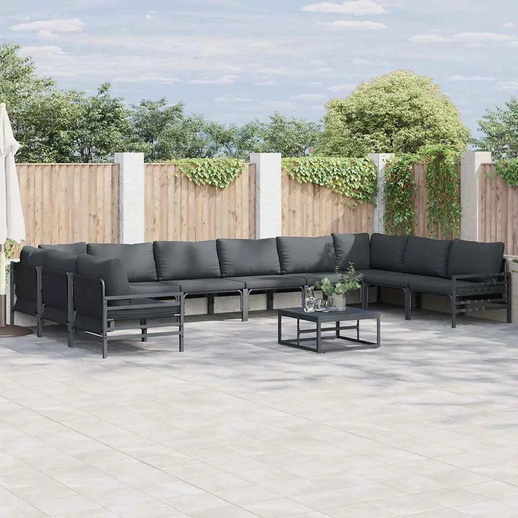 Ensemble de Jardin Complet Acier Robuste 11 Éléments Modulables pour Convivialité Anthracite – ComfortXL Outdoor Living