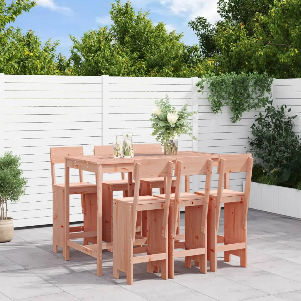 Ensemble de bar de jardin 7 pcs bois massif douglas vidaXL 3157816