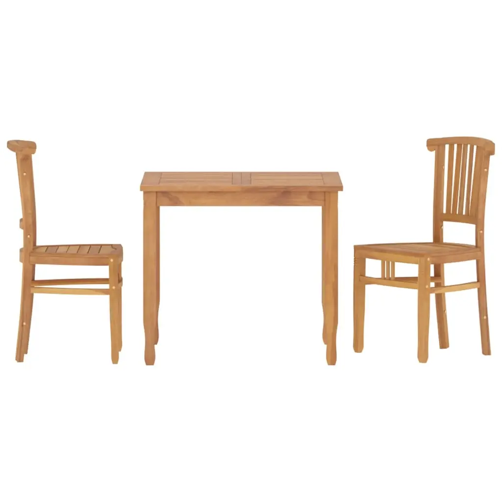 Ensemble de 3 pcs table de jardin avec chaises – mobilier de jardin Bois de teck massif-JU2613