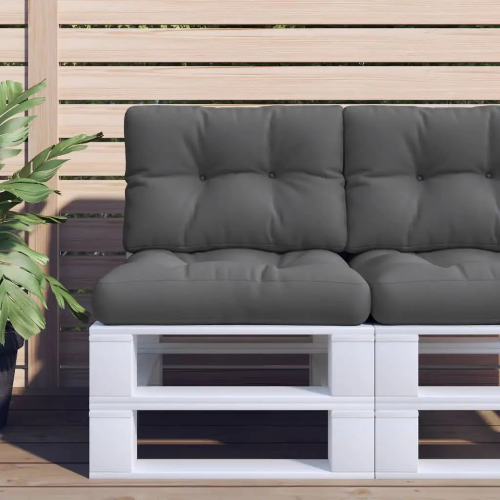 Ensemble Coussins pour Canapé Palette Tissu Polyester Déperlant pour Jardin Anthracite – ComfortXL Outdoor Living