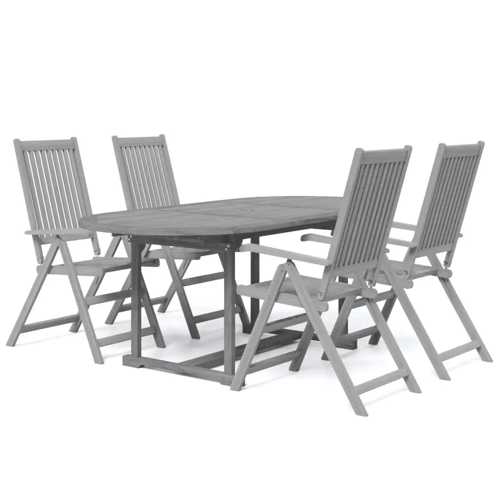 Ensemble de 5 pcs table de jardin avec chaises – mobilier de jardin Bois d’acacia massif-JU2774