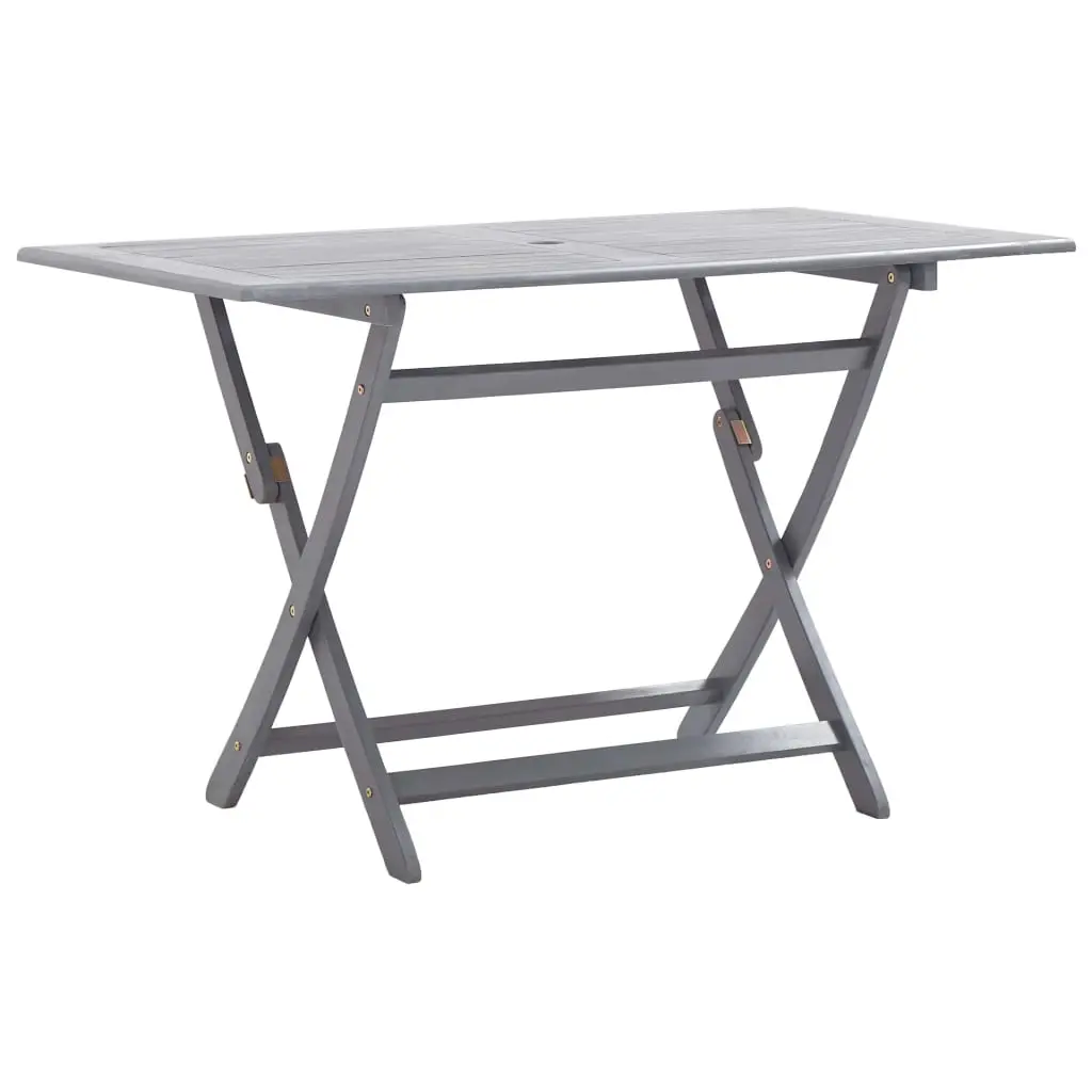 Ensemble de 5 pcs table de jardin avec chaises – mobilier de jardin Bois d’acacia massif Gris ny577