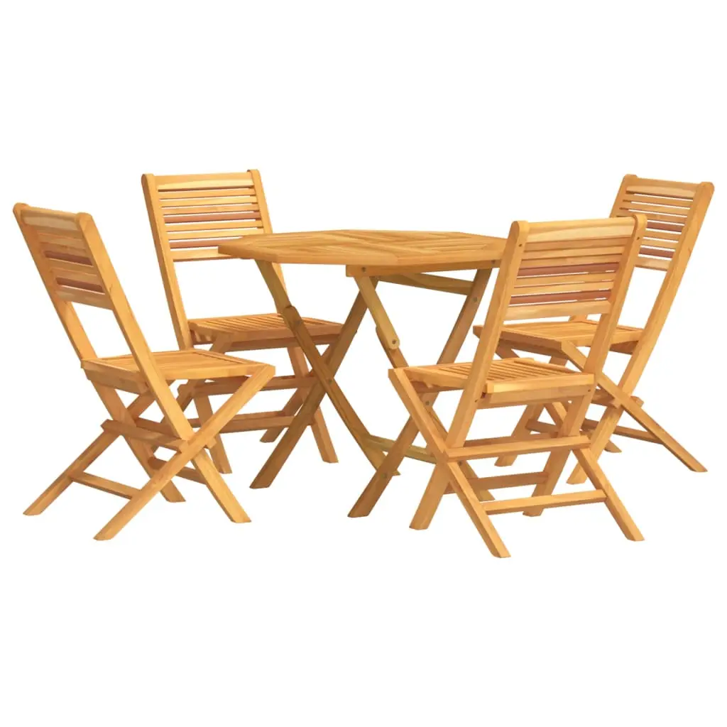 Ensemble de 5 pcs table de jardin avec chaises – mobilier de jardin Bois de teck massif-JU2618