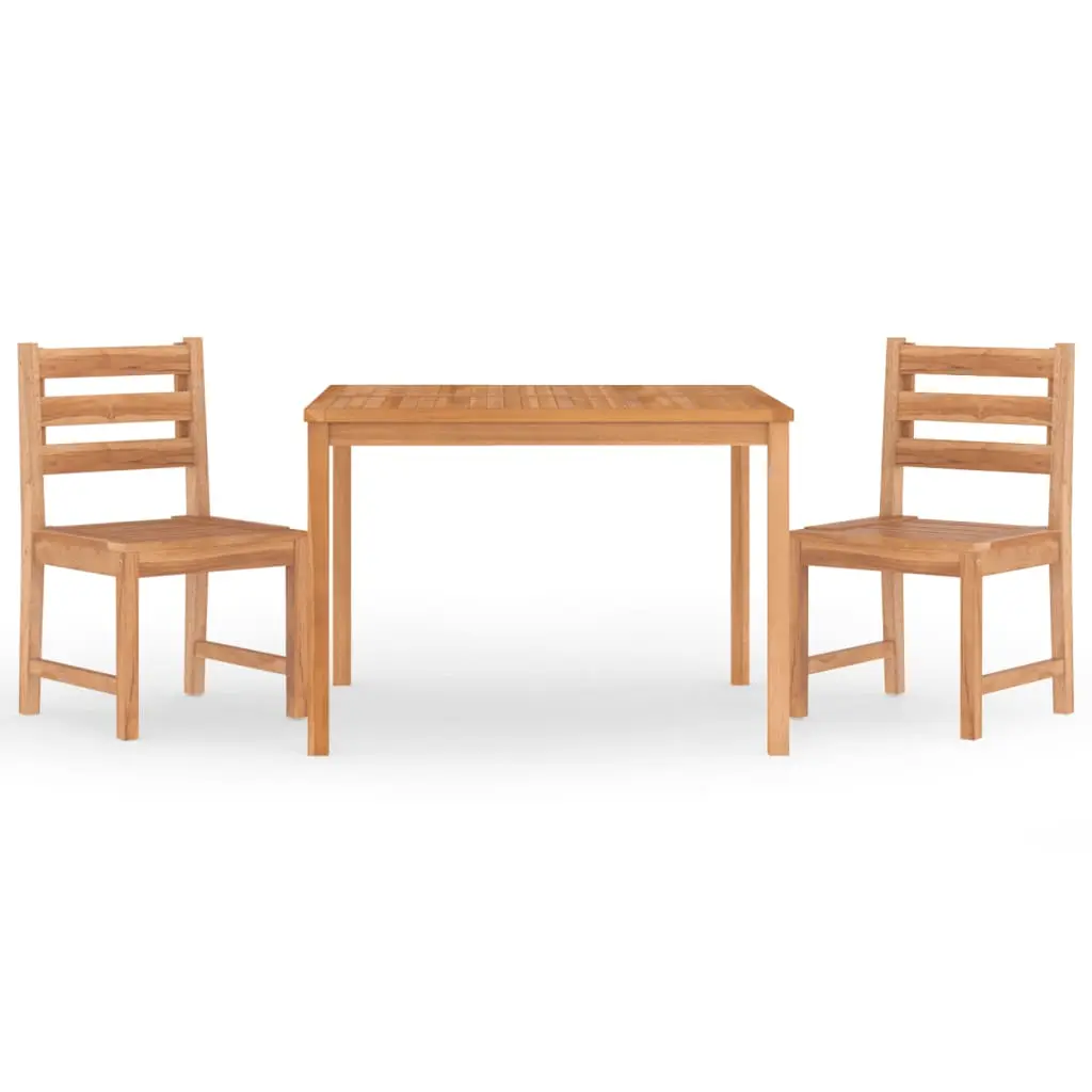 Ensemble de 3 pcs table de jardin avec chaises – mobilier de jardin Bois de teck massif-JU2820