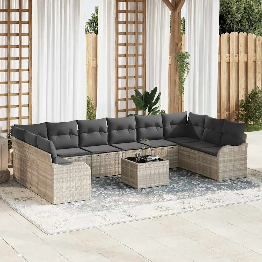 Ensemble de canapé de jardin Gris clair 55 x 55 x 37 cm vidaXL 3345892