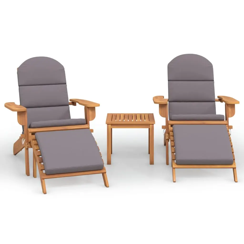 Ensemble de 3 pcs salon de jardin – Mobilier d’extérieur – Mobilier de jardin bois acacia solide-JU7327