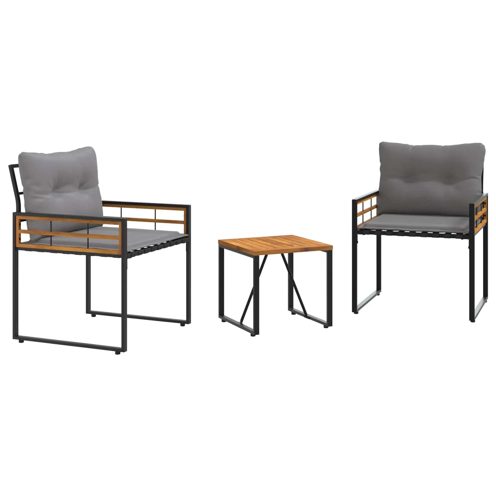 Ensemble de meubles d’extérieur avec coussin 3 pcs | Mobilier d’extérieur Gris clair Maison Chic