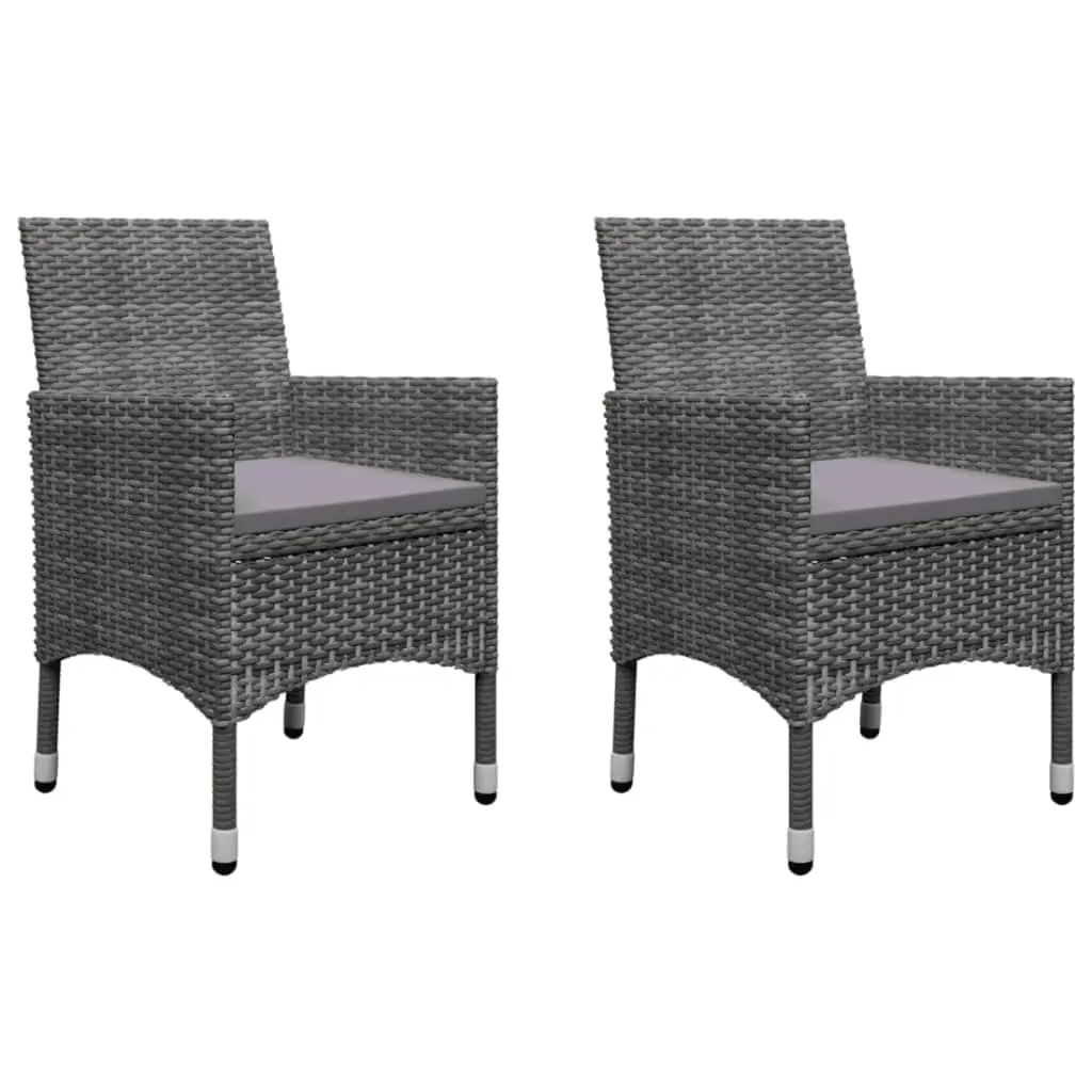 Ensemble de 5 pcs table de jardin avec chaises – mobilier de jardin Gris-JU2945