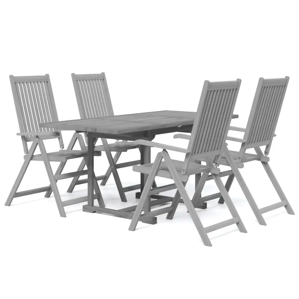Ensemble de 5 pcs table de jardin avec chaises – mobilier de jardin Bois d’acacia solide-JU2696