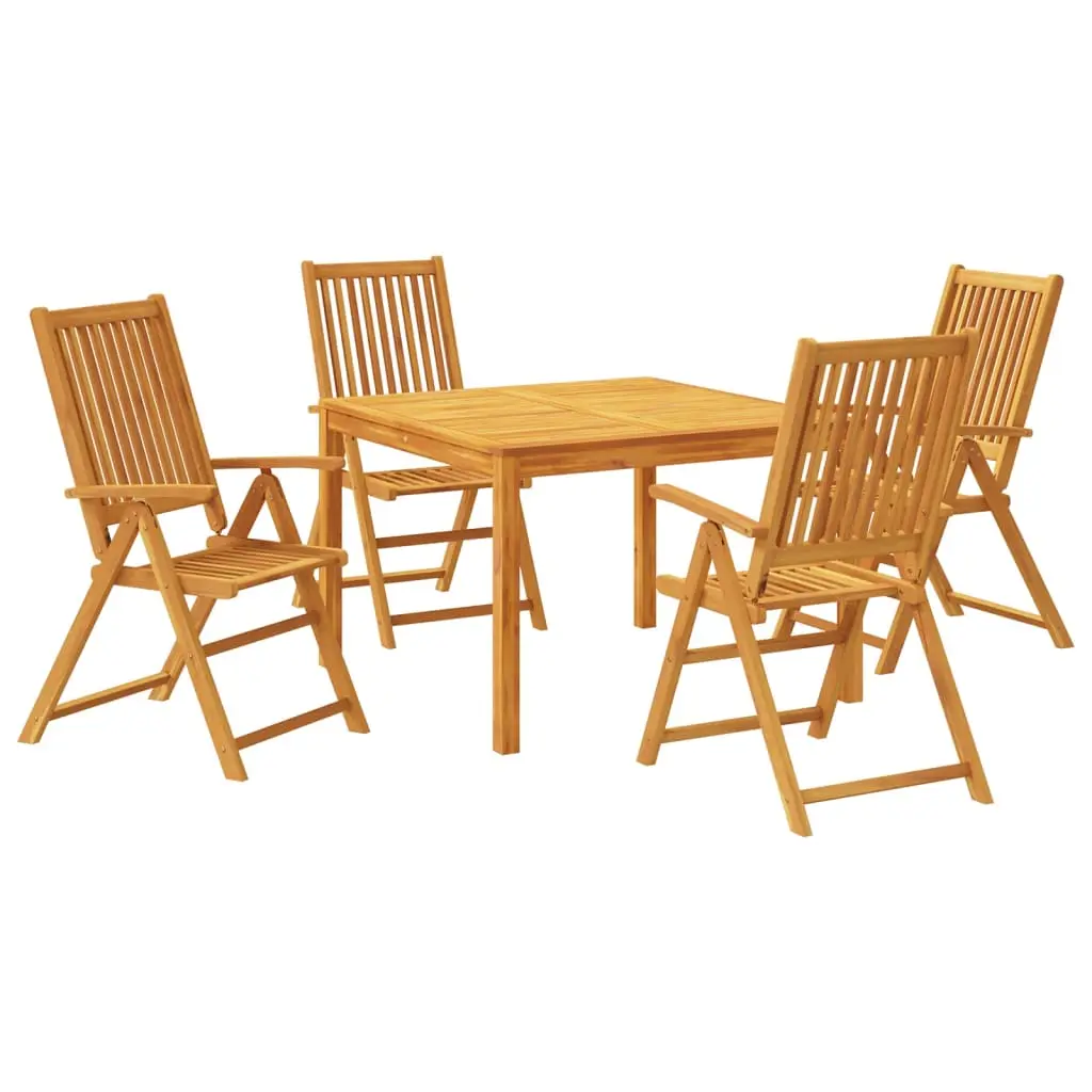 Ensemble de 5 pcs table de jardin avec chaises – mobilier de jardin Bois d’acacia solide-JU2726