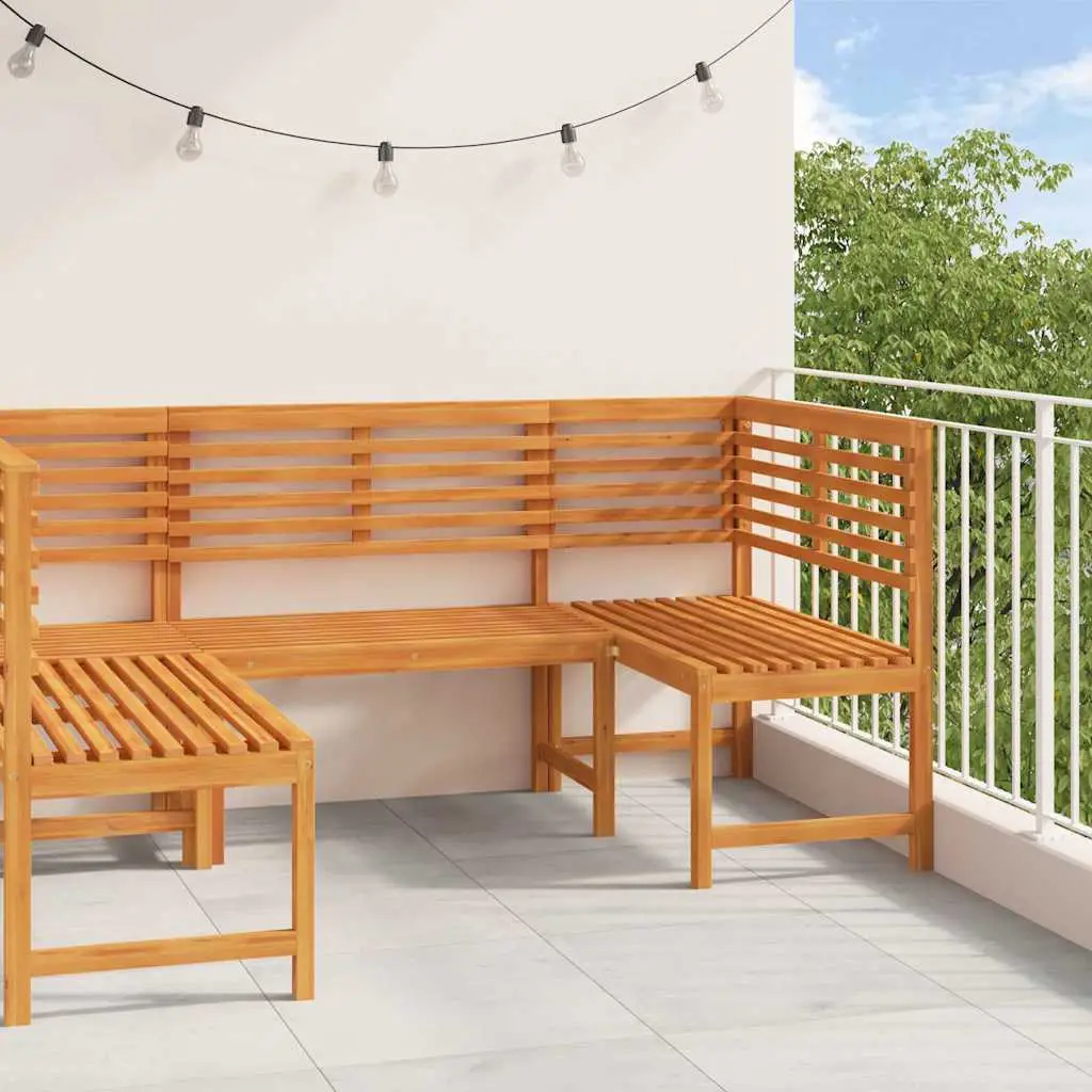 Ensemble de banc de jardin 3 pcs Marron Bois d’Acacia Massif vidaXL 3328691