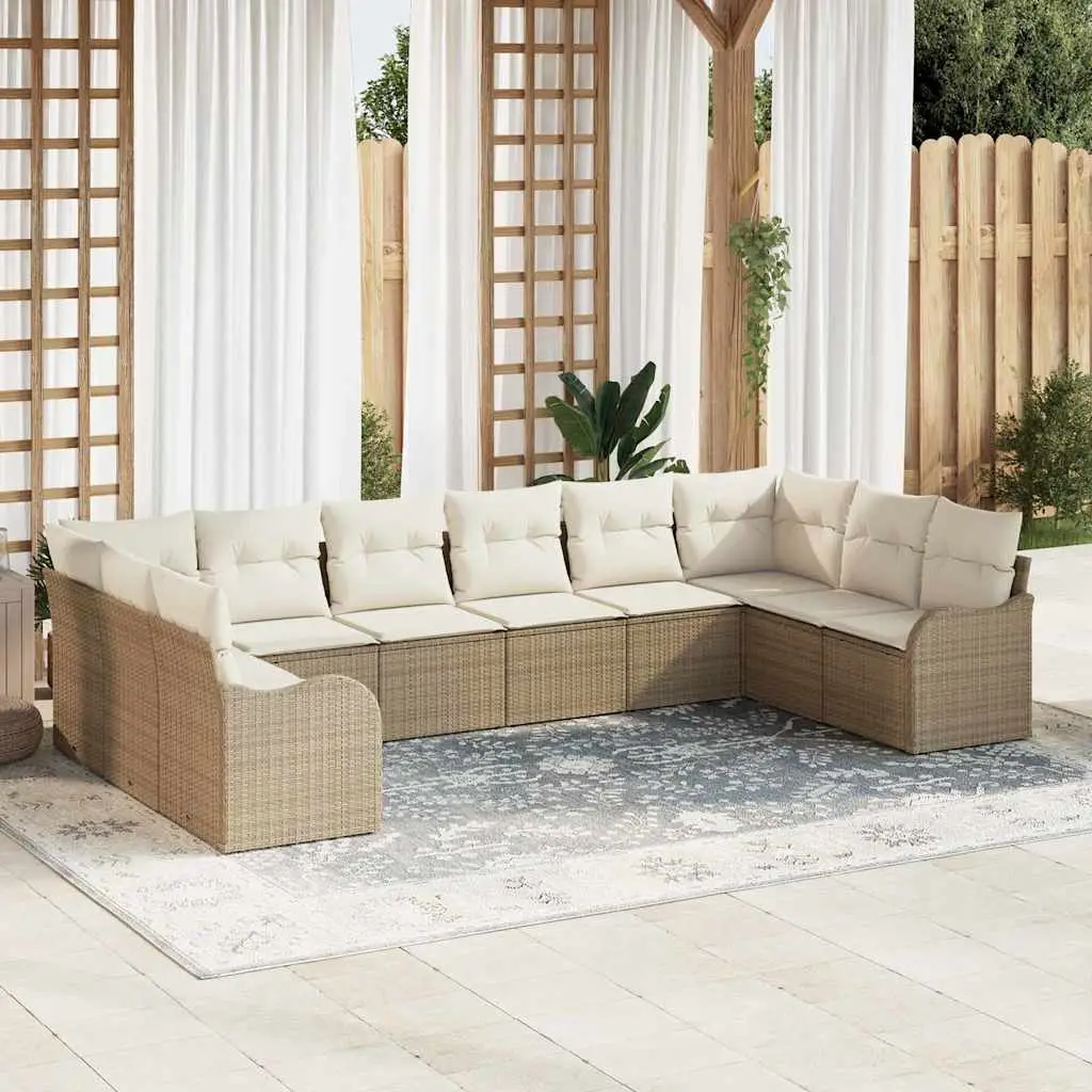 Ensemble de canapé de jardin Beige 344 x 177,5 x 85 cm vidaXL 3345881