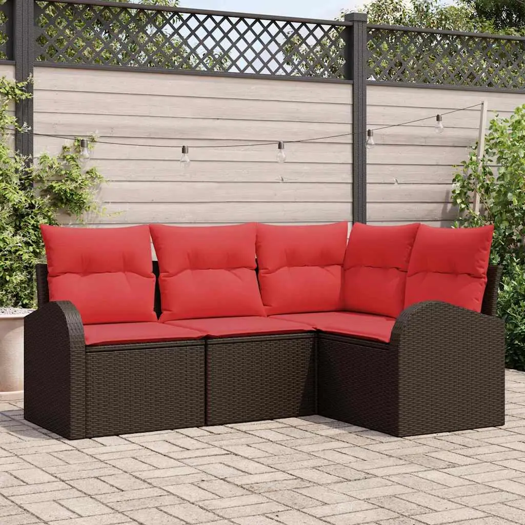 Ensemble de canapé de jardin Marron polyrotin vidaXL 3346024