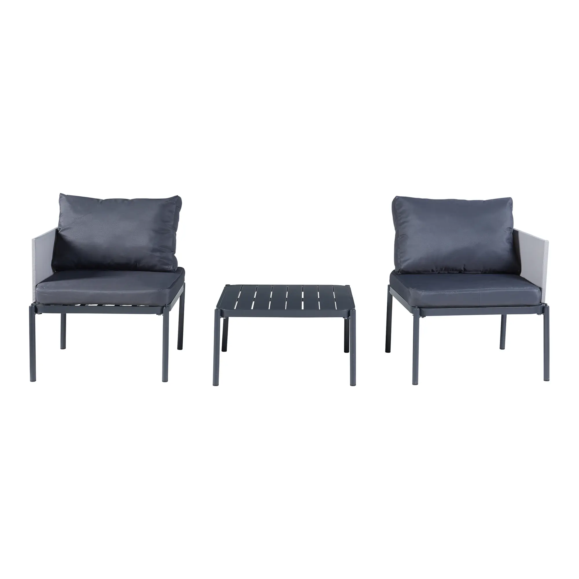Ensemble de meubles de jardin 3 pièces Accettura gris casa.pro