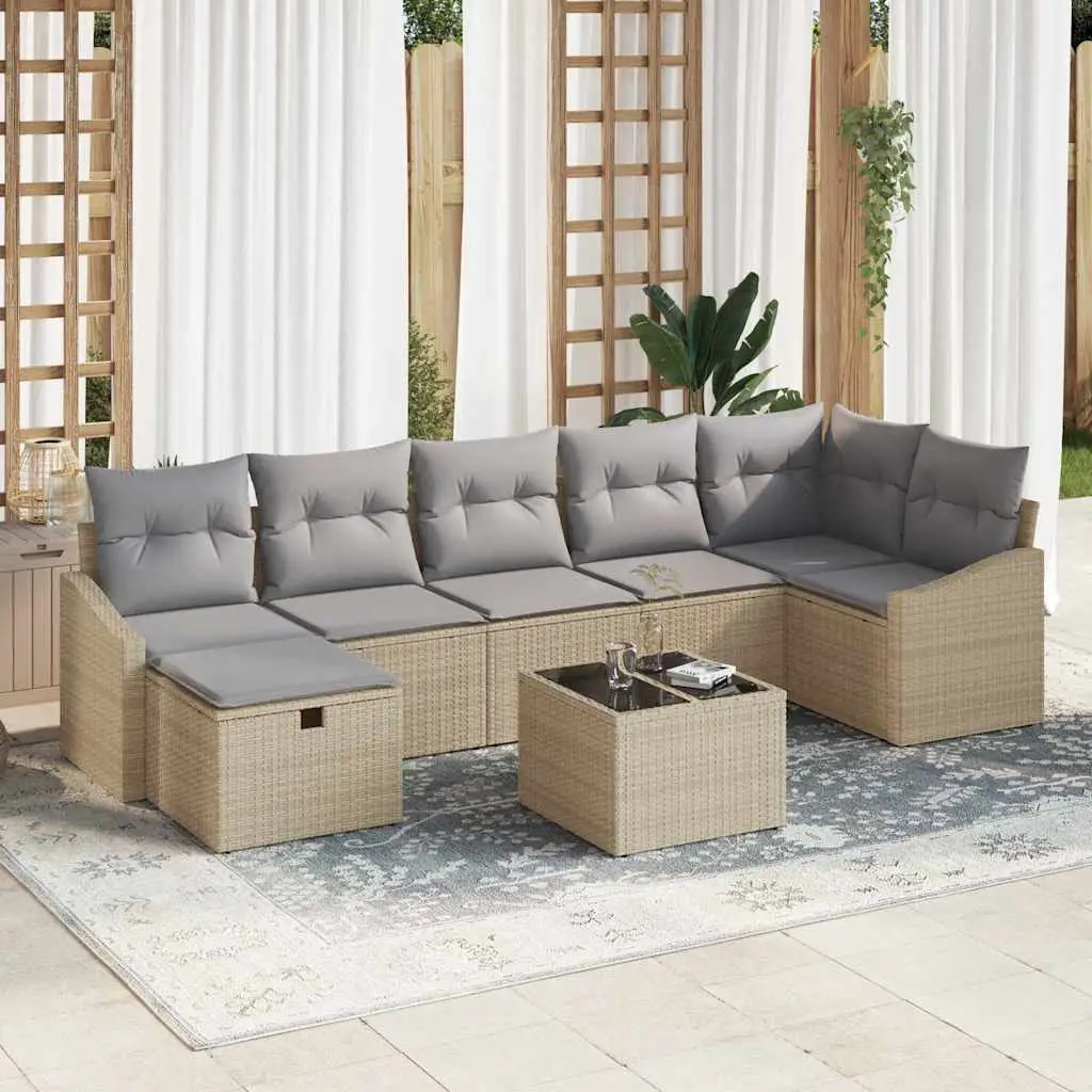 Ensemble de Canapés avec coussin 7 pcs polyrotin vidaXL 3360641