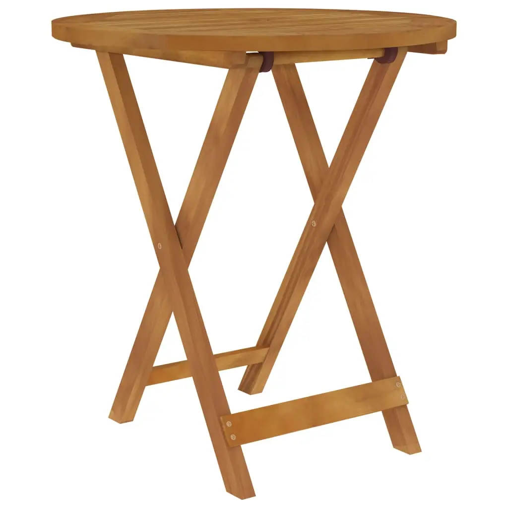 Ensemble de 3 pcs table de jardin et chaises pliable – mobilier de jardin Bois d’acacia solide-JU2588