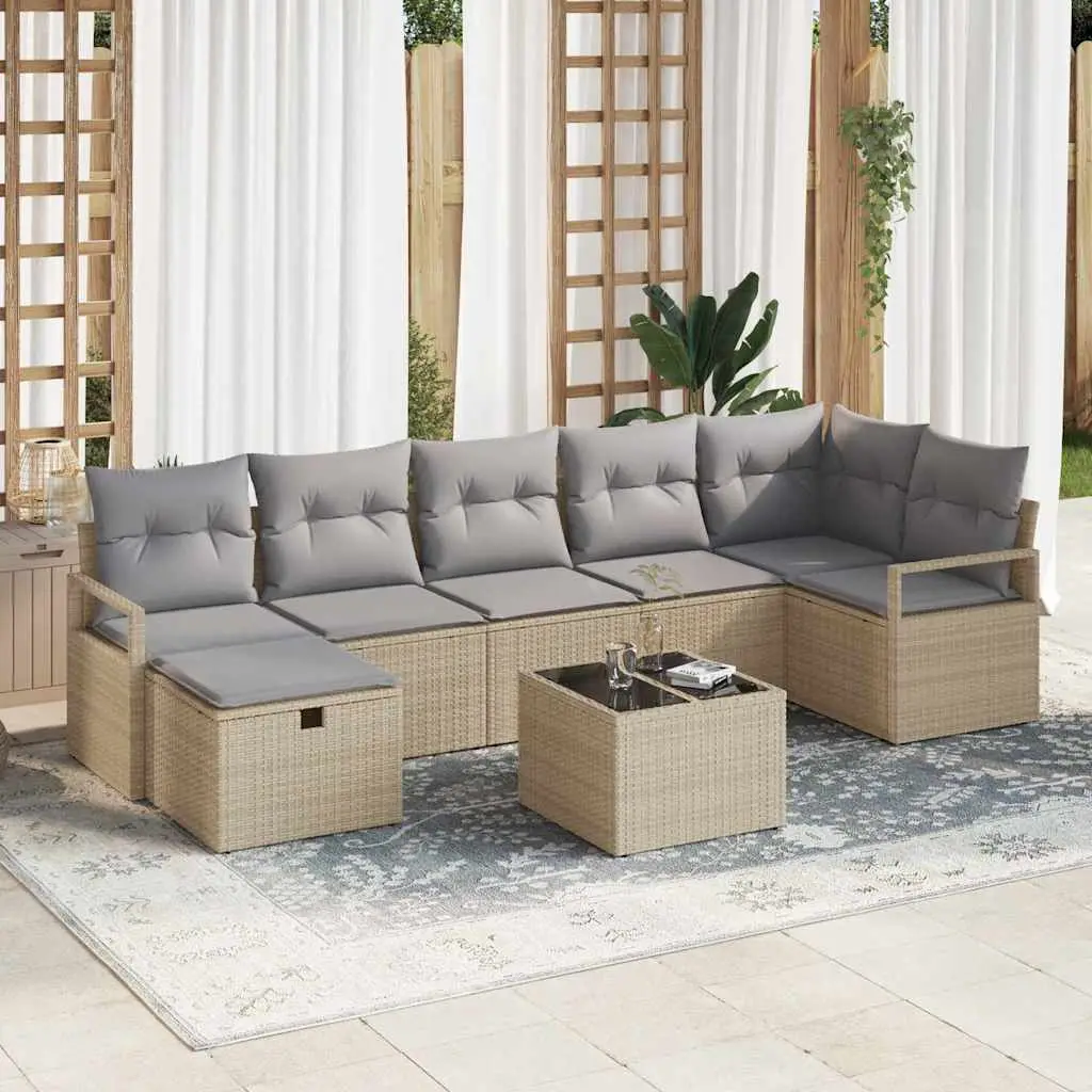 Ensemble de Canapés avec coussin 5 pcs polyrotin vidaXL 3360541