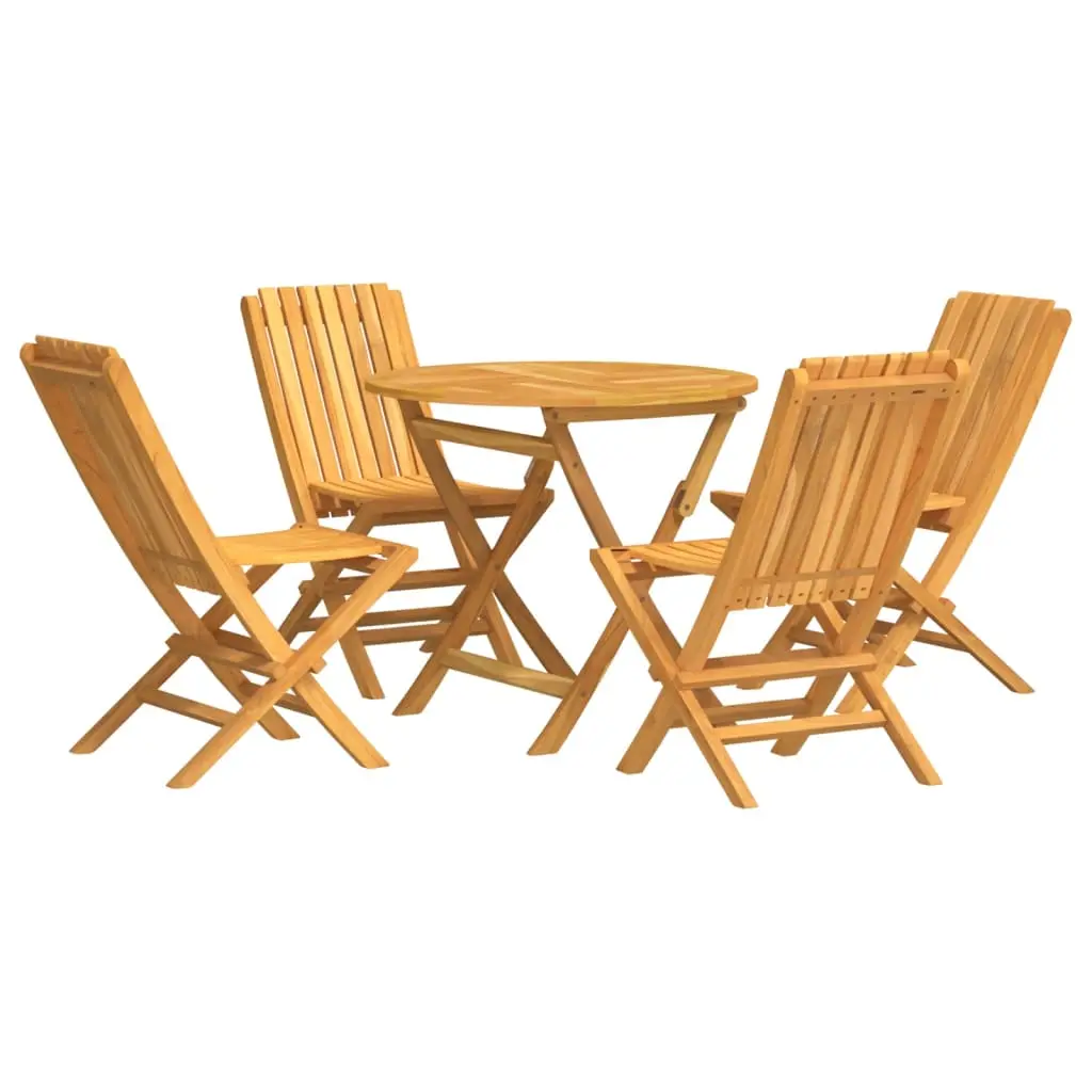 Ensemble de 5 pcs table de jardin avec chaises – mobilier de jardin Bois de teck massif-JU2806