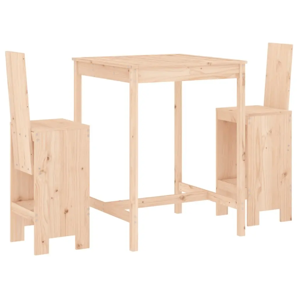 Ensemble de 3 pcs bar de jardin – Mobilier d’extérieur – Mobilier de jardin bois de pin massif-JU2197