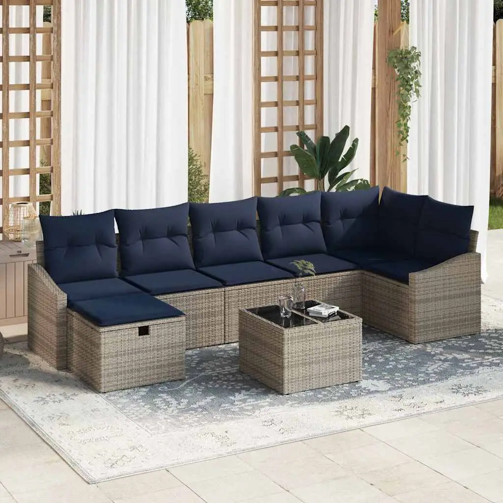 Ensemble de Canapés avec coussin 5 pcs polyrotin vidaXL 3360646